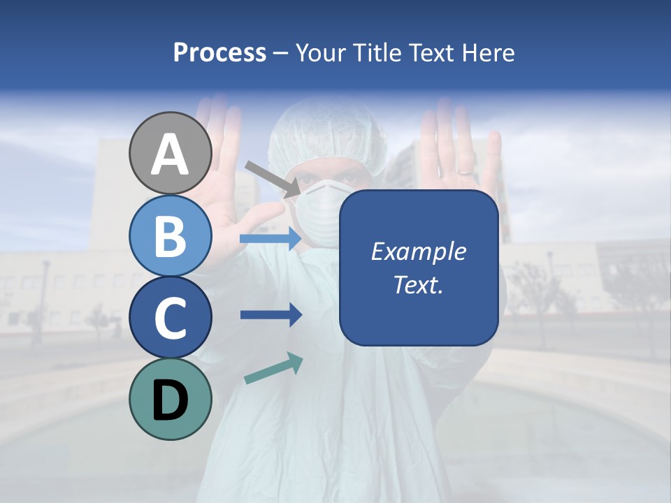 Nurse Over Hospital Background PowerPoint Template