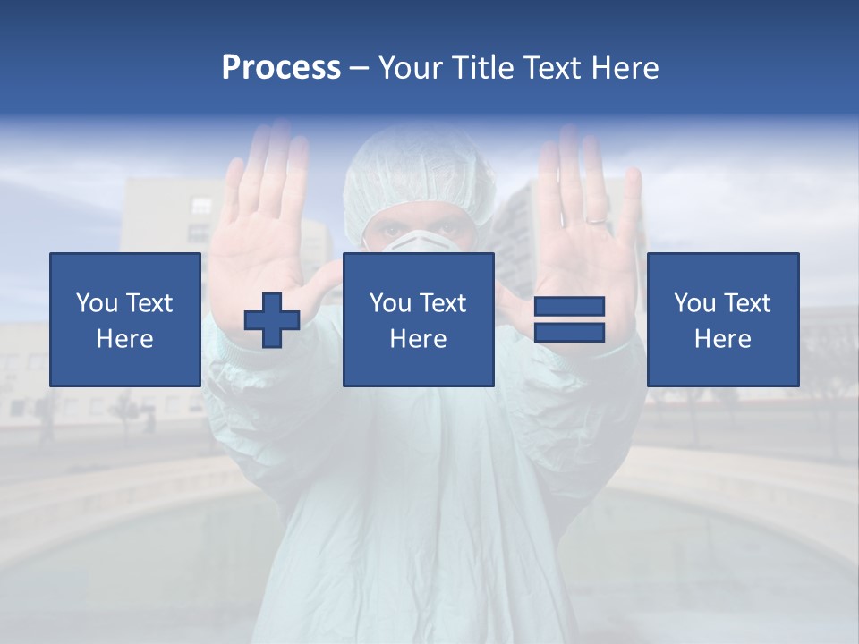 Nurse Over Hospital Background PowerPoint Template