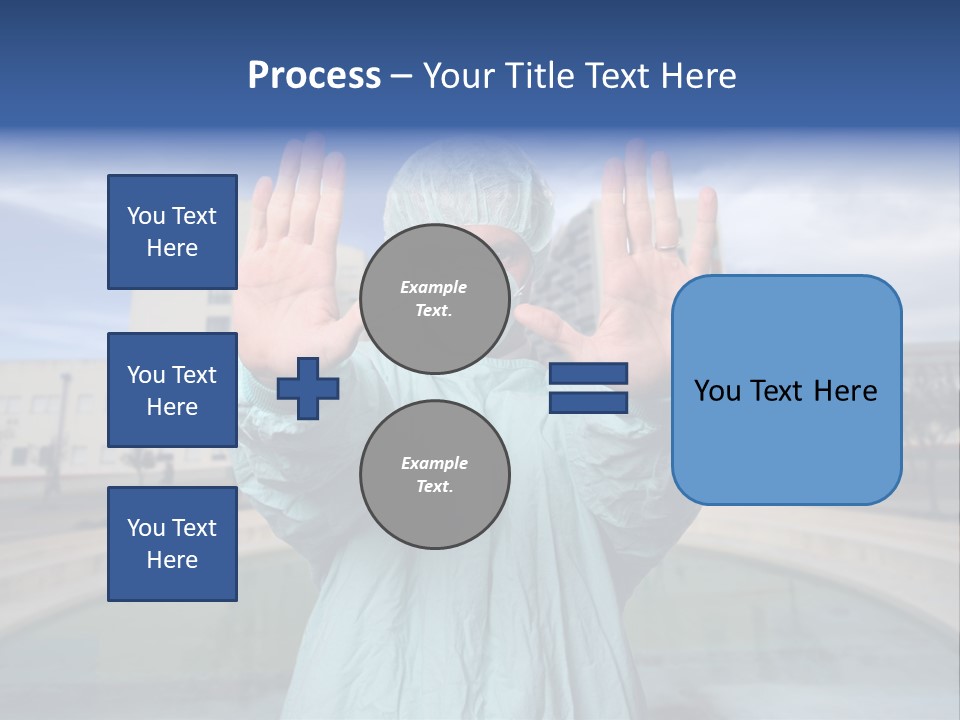 Nurse Over Hospital Background PowerPoint Template