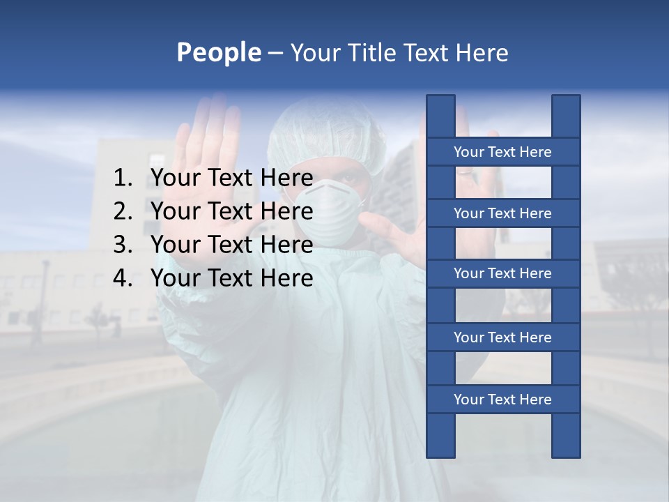 Nurse Over Hospital Background PowerPoint Template