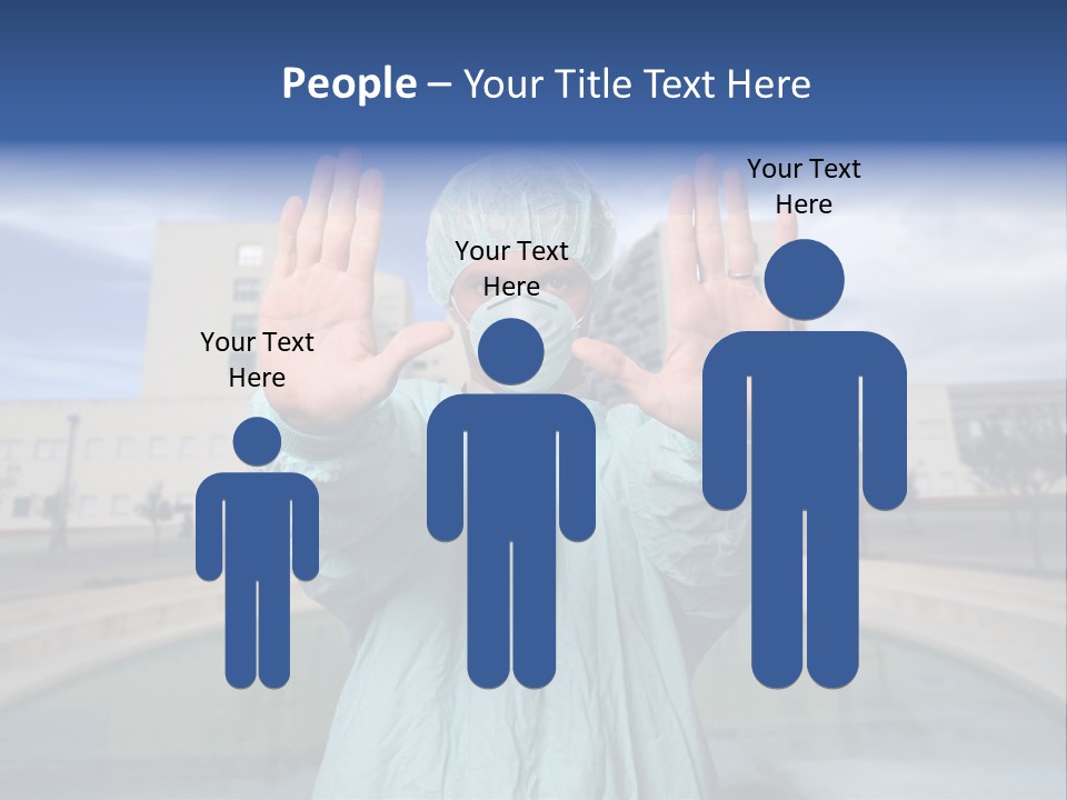 Nurse Over Hospital Background PowerPoint Template