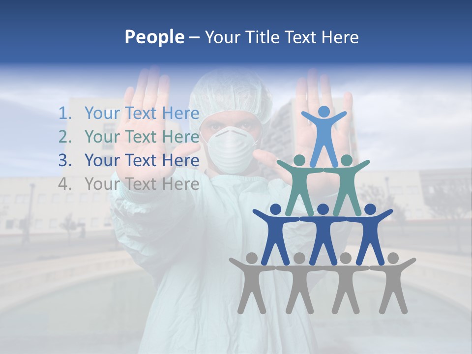 Nurse Over Hospital Background PowerPoint Template