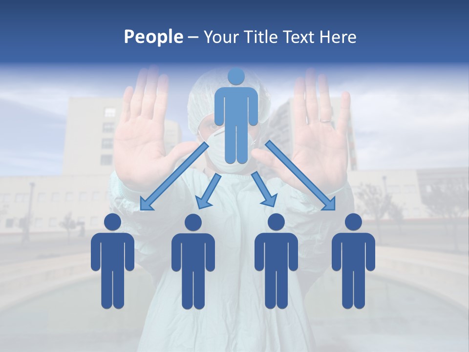 Nurse Over Hospital Background PowerPoint Template