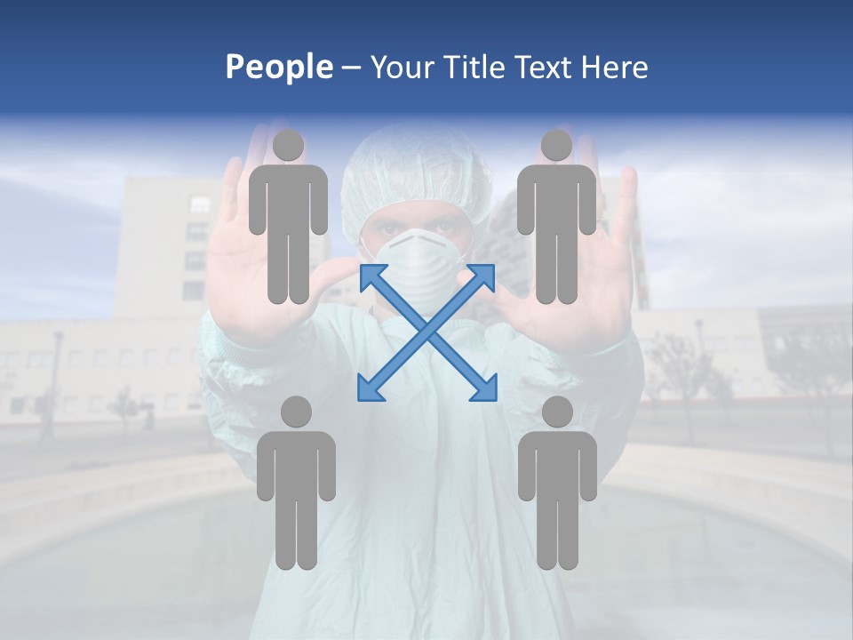 Nurse Over Hospital Background PowerPoint Template