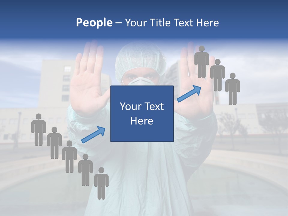 Nurse Over Hospital Background PowerPoint Template