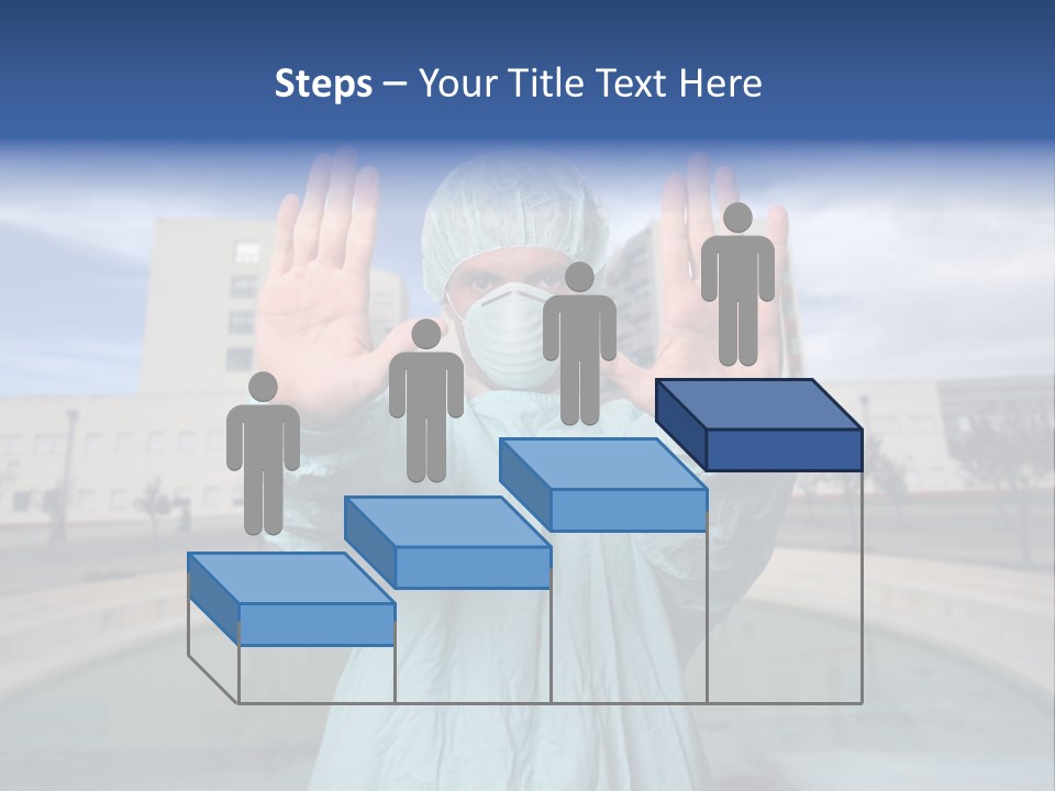 Nurse Over Hospital Background PowerPoint Template