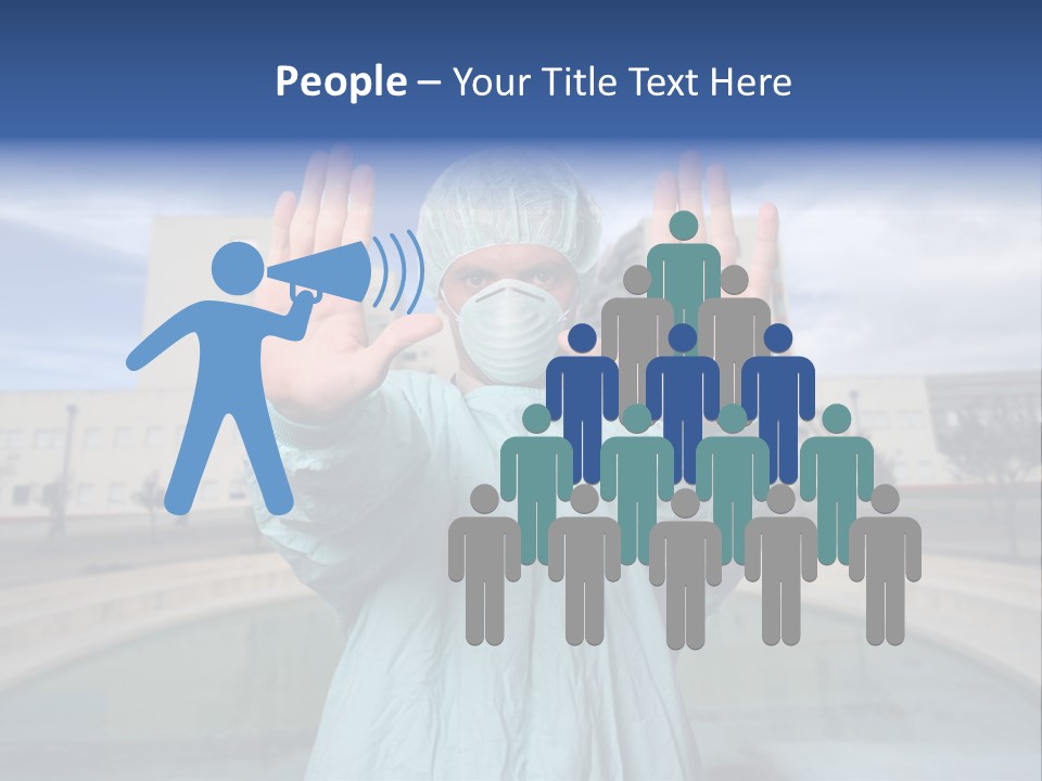 Nurse Over Hospital Background PowerPoint Template