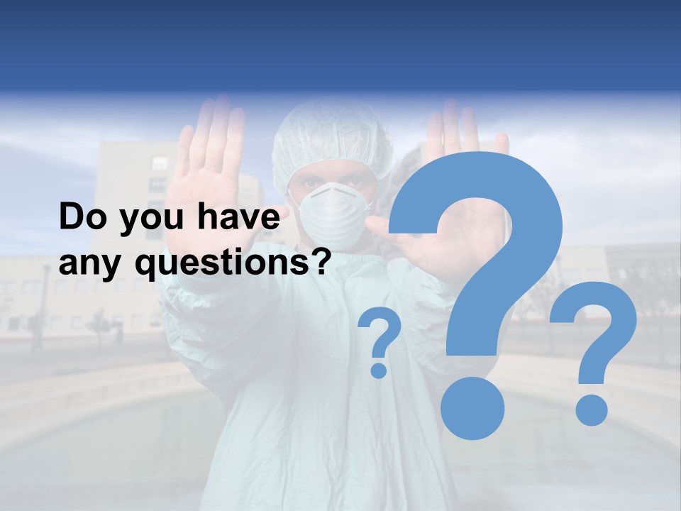 Nurse Over Hospital Background PowerPoint Template