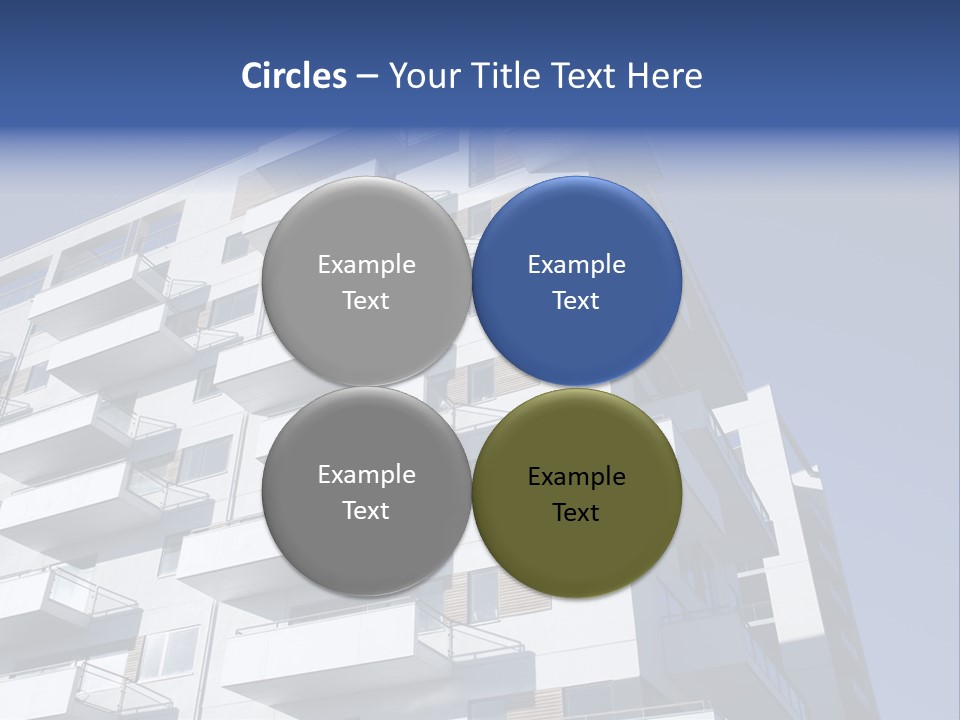 Waterfront Apartment Building Odense Denmark. PowerPoint Template