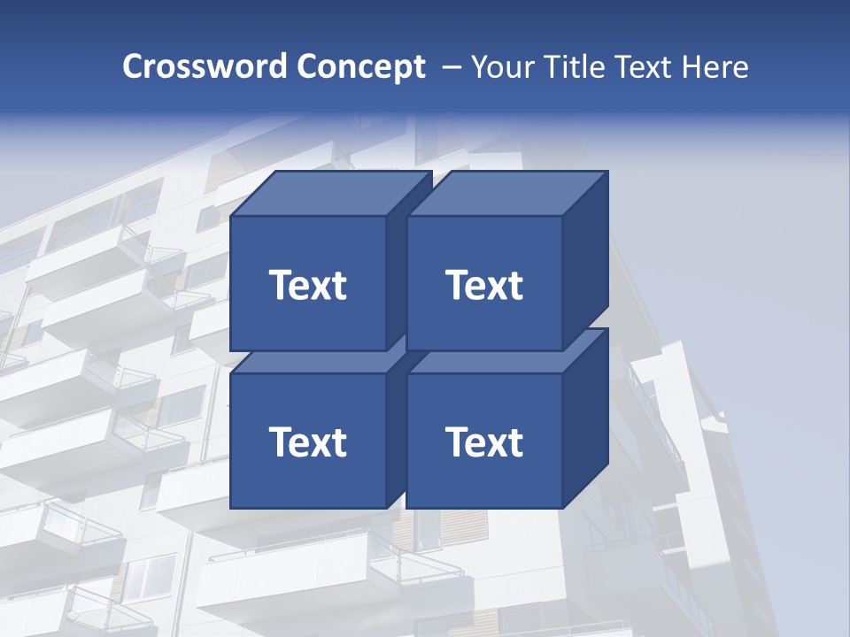 Waterfront Apartment Building Odense Denmark. PowerPoint Template