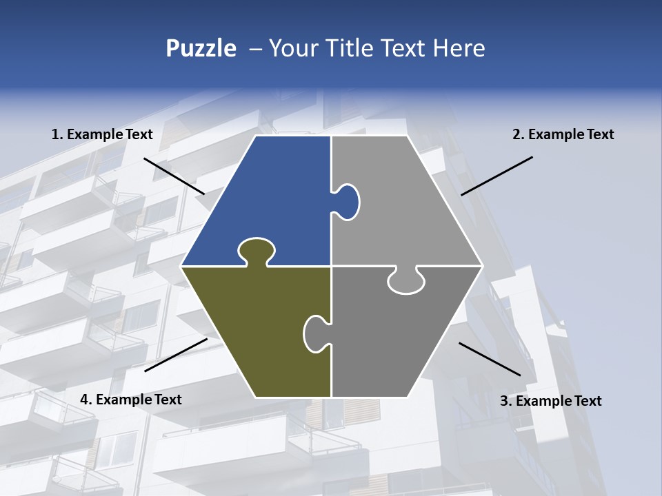 Waterfront Apartment Building Odense Denmark. PowerPoint Template