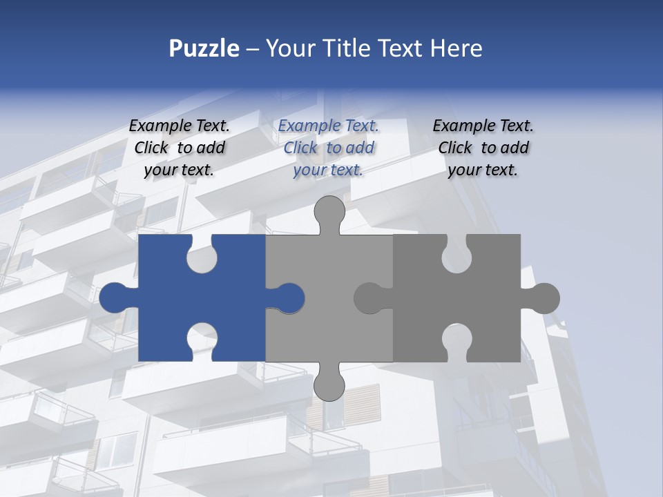 Waterfront Apartment Building Odense Denmark. PowerPoint Template