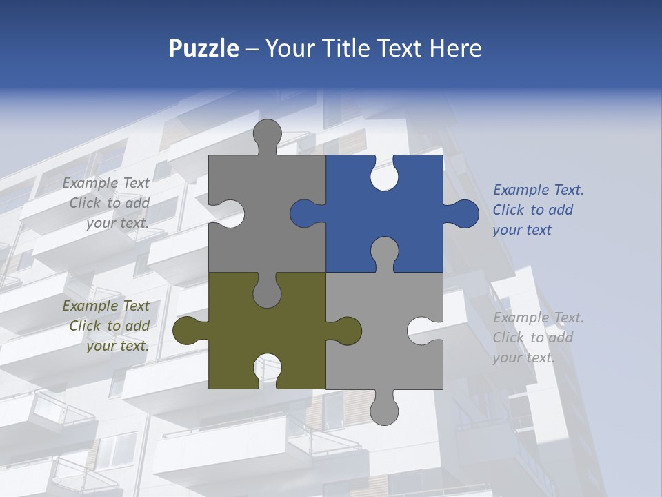 Waterfront Apartment Building Odense Denmark. PowerPoint Template