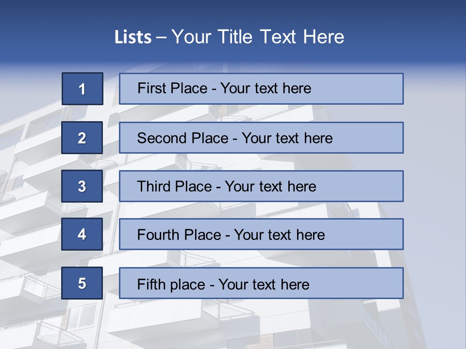 Waterfront Apartment Building Odense Denmark. PowerPoint Template