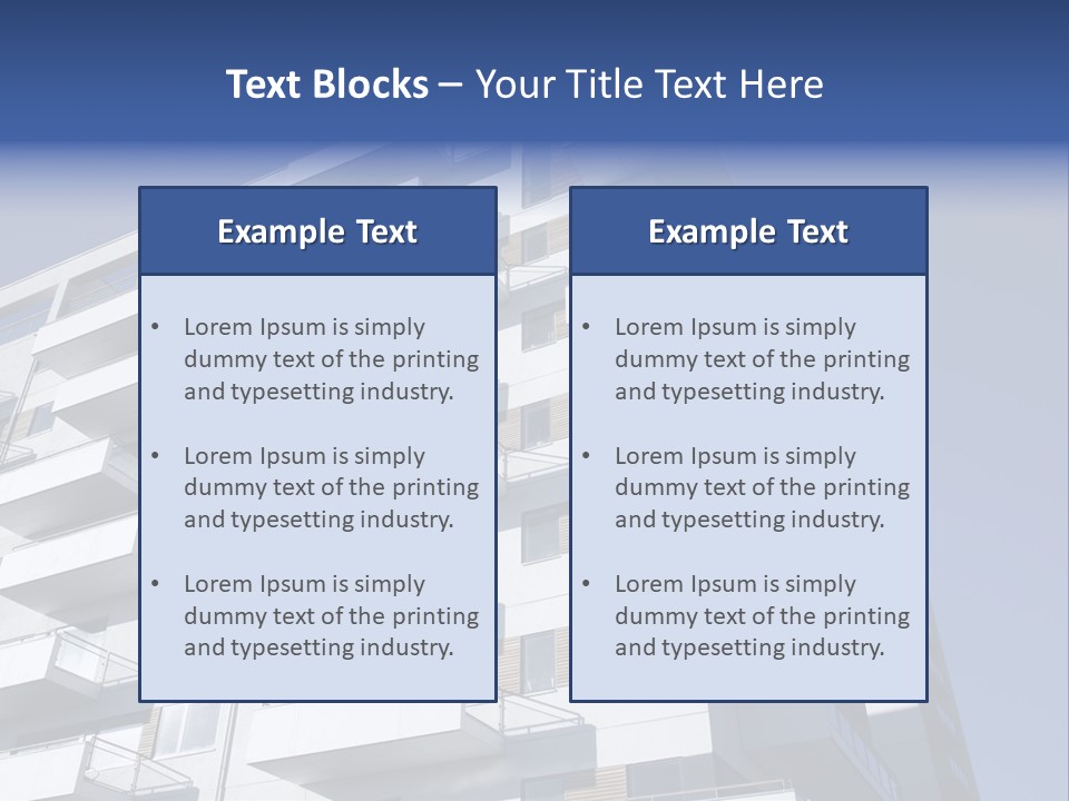 Waterfront Apartment Building Odense Denmark. PowerPoint Template