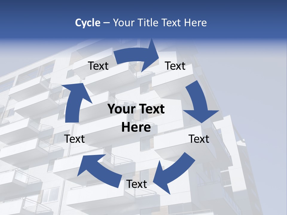 Waterfront Apartment Building Odense Denmark. PowerPoint Template