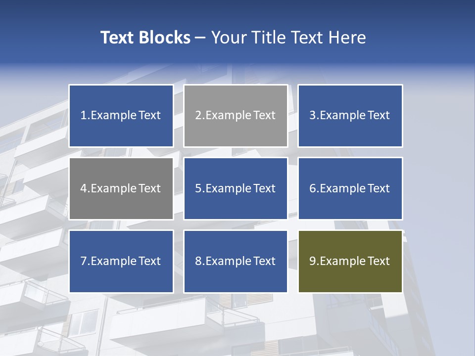Waterfront Apartment Building Odense Denmark. PowerPoint Template