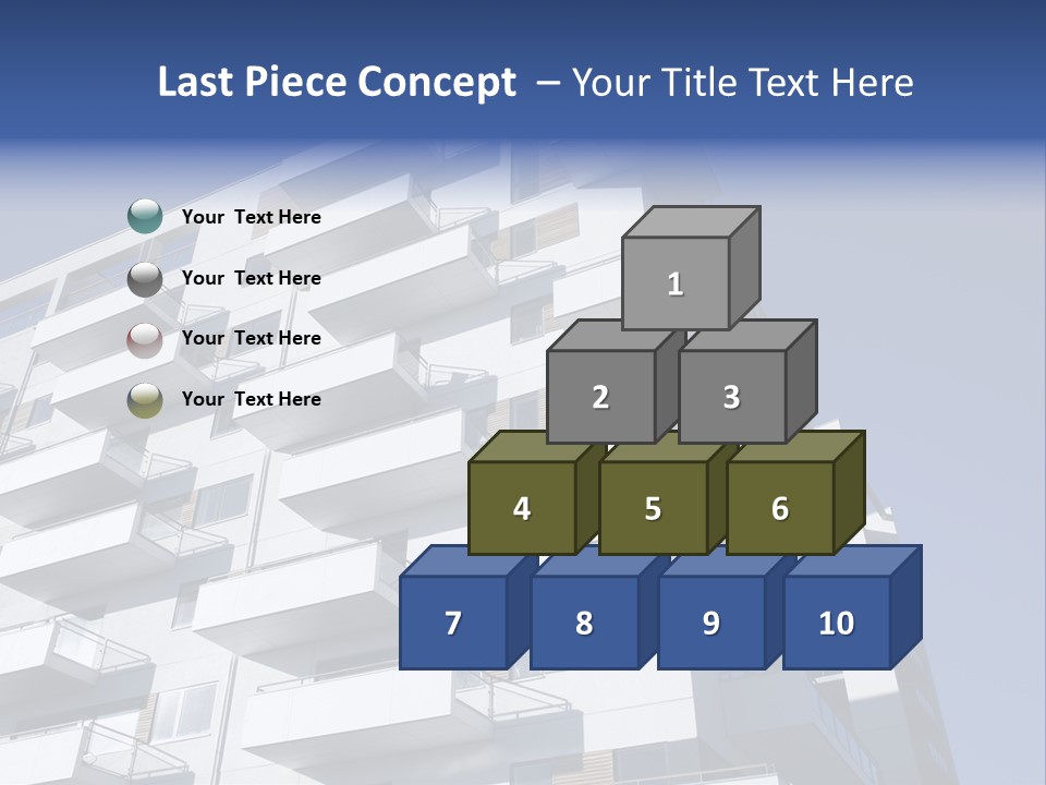 Waterfront Apartment Building Odense Denmark. PowerPoint Template