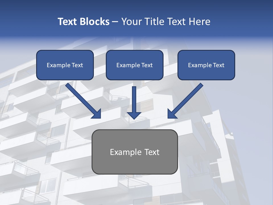 Waterfront Apartment Building Odense Denmark. PowerPoint Template