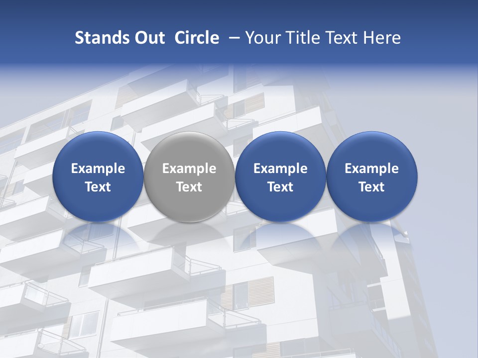 Waterfront Apartment Building Odense Denmark. PowerPoint Template