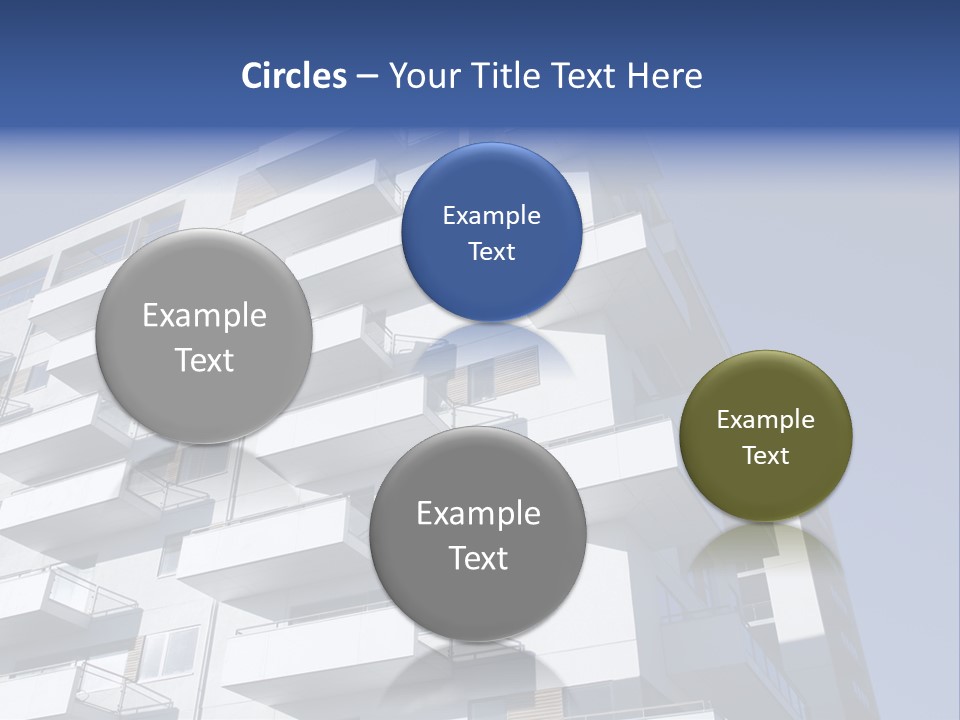 Waterfront Apartment Building Odense Denmark. PowerPoint Template