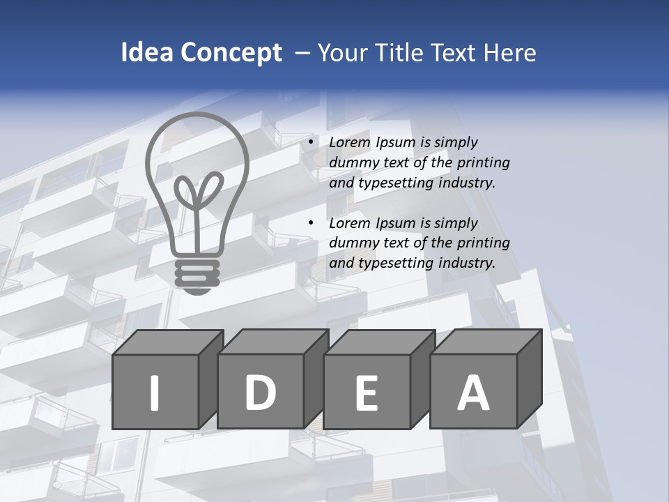 Waterfront Apartment Building Odense Denmark. PowerPoint Template