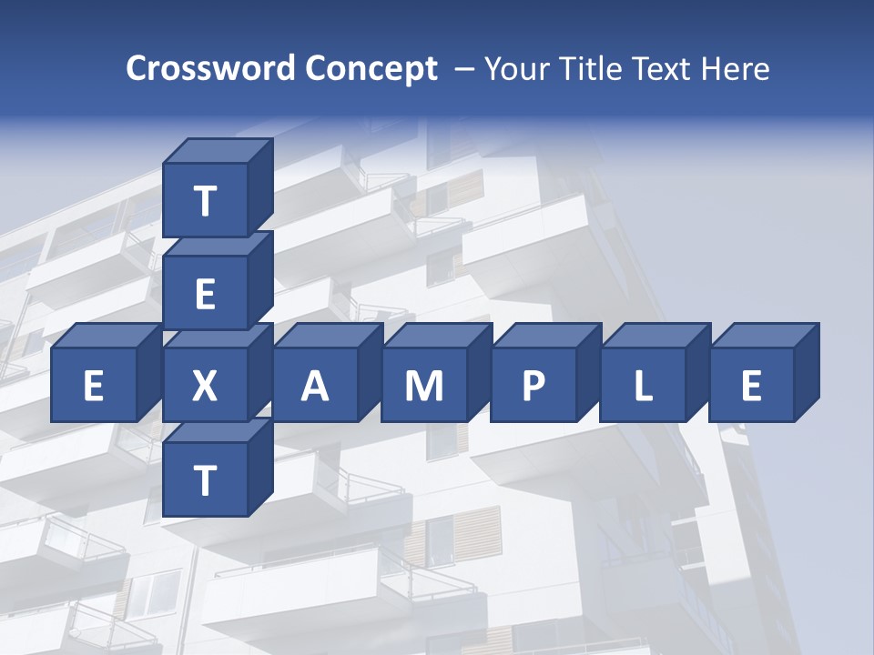 Waterfront Apartment Building Odense Denmark. PowerPoint Template