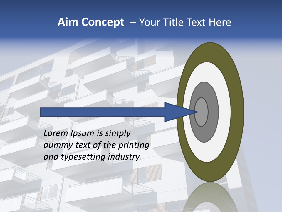 Waterfront Apartment Building Odense Denmark. PowerPoint Template