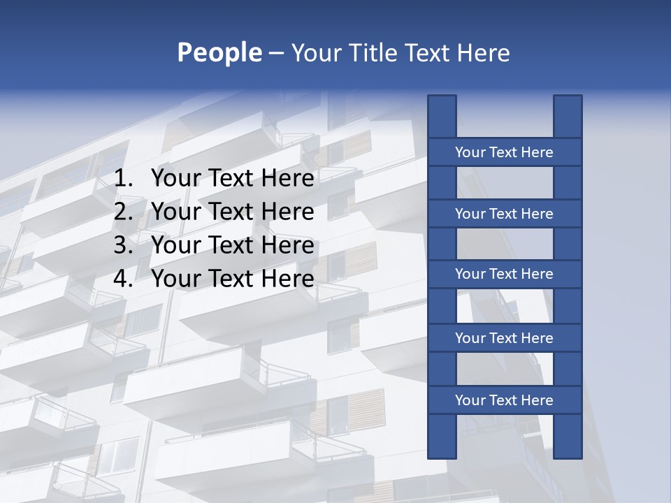 Waterfront Apartment Building Odense Denmark. PowerPoint Template