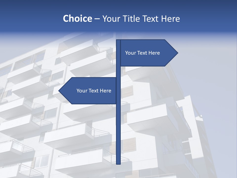 Waterfront Apartment Building Odense Denmark. PowerPoint Template