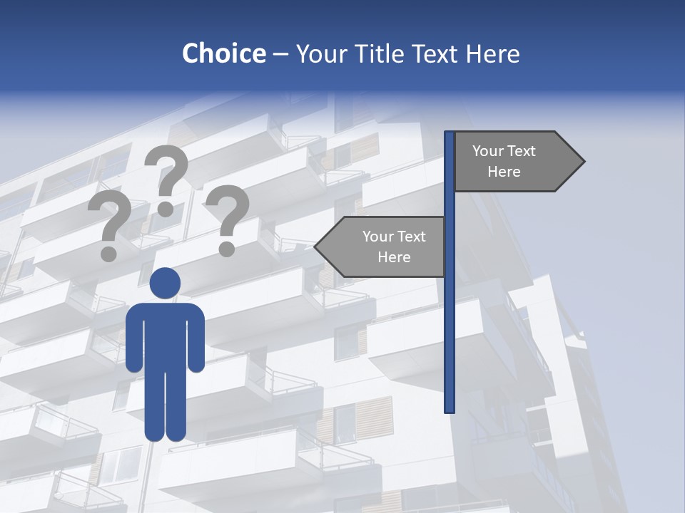 Waterfront Apartment Building Odense Denmark. PowerPoint Template