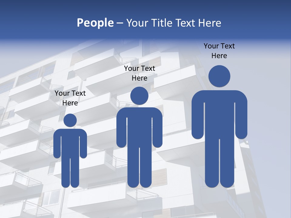 Waterfront Apartment Building Odense Denmark. PowerPoint Template