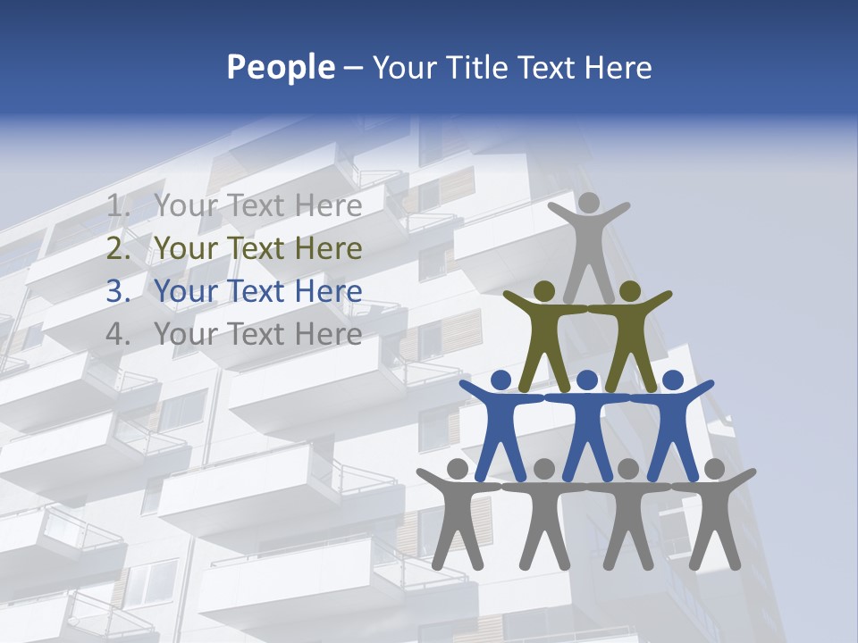 Waterfront Apartment Building Odense Denmark. PowerPoint Template