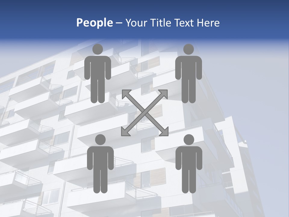 Waterfront Apartment Building Odense Denmark. PowerPoint Template