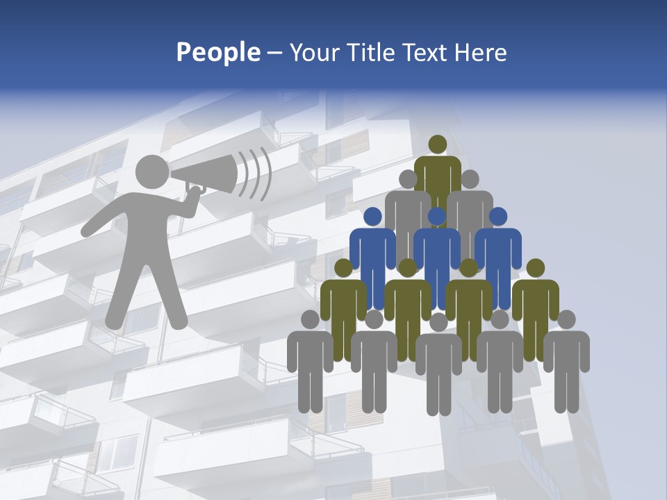 Waterfront Apartment Building Odense Denmark. PowerPoint Template