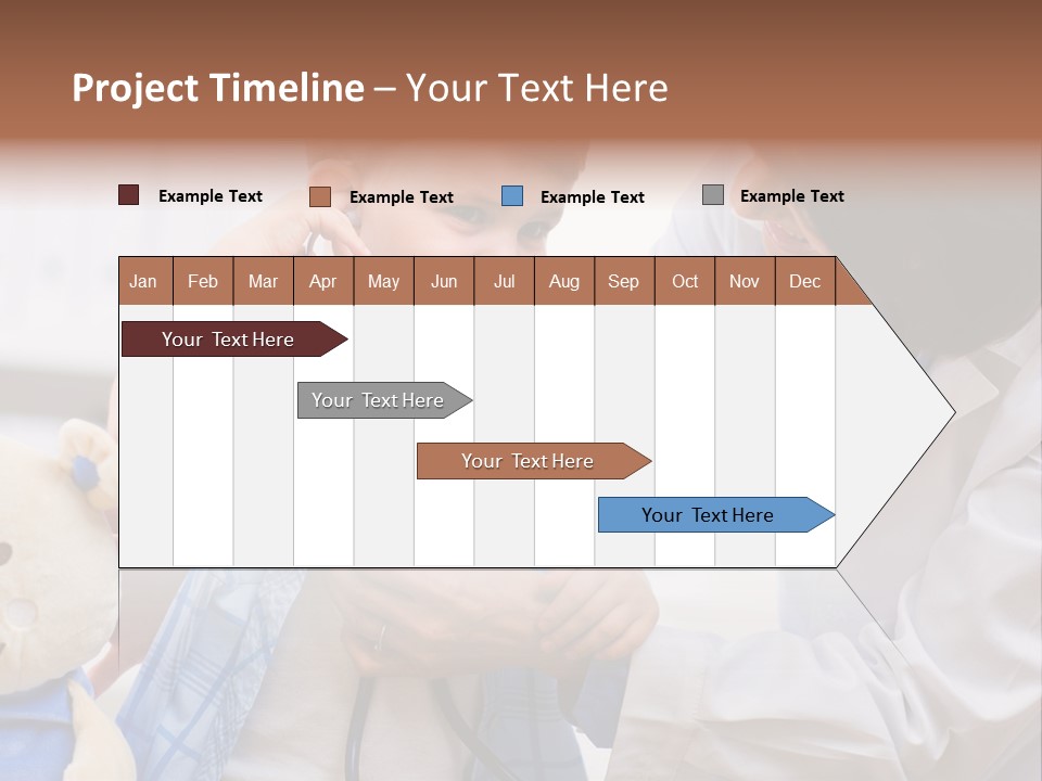 Senior Female Doctor Examining Happy Child, Smiling. PowerPoint Template