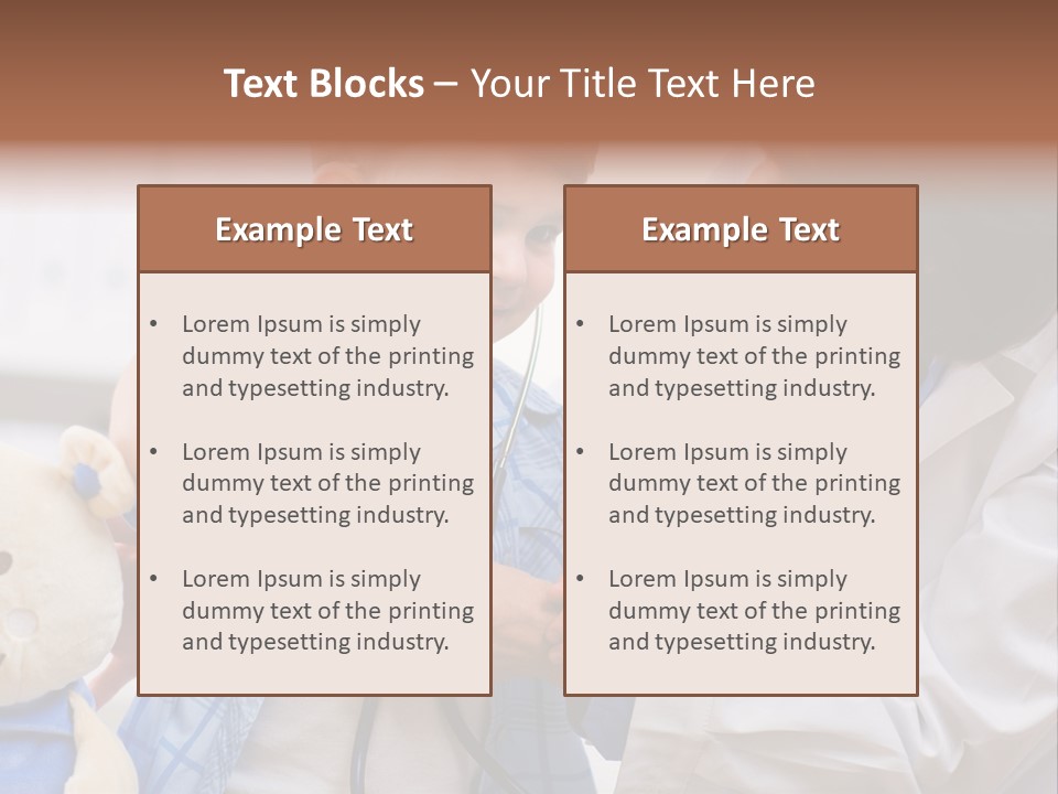 Senior Female Doctor Examining Happy Child, Smiling. PowerPoint Template