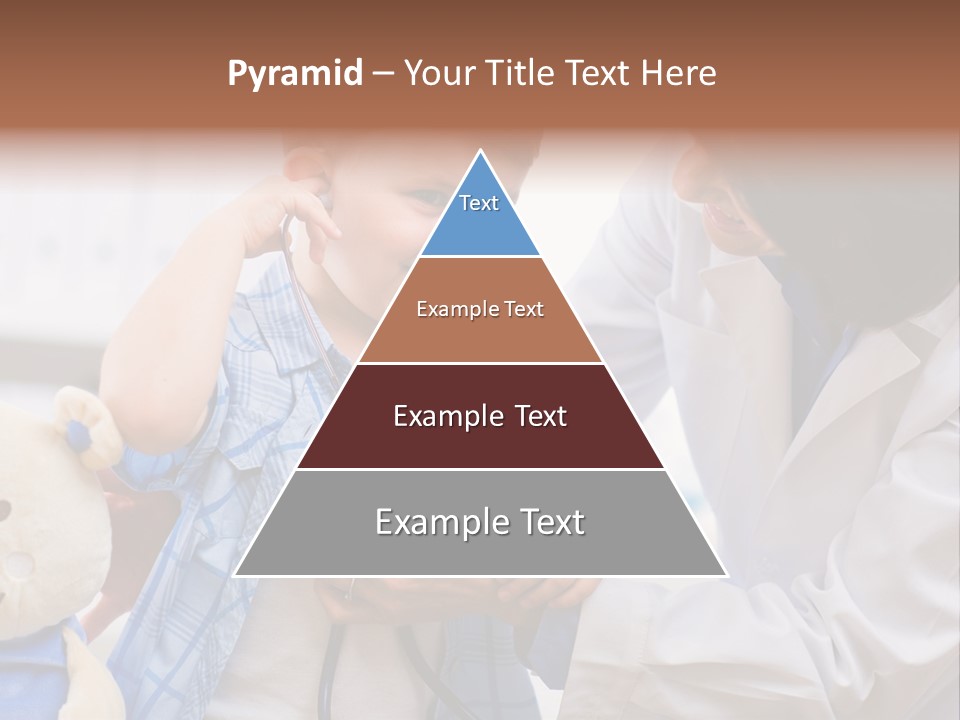 Senior Female Doctor Examining Happy Child, Smiling. PowerPoint Template