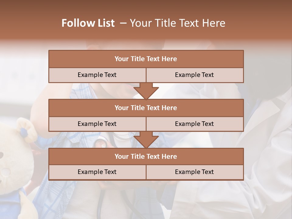 Senior Female Doctor Examining Happy Child, Smiling. PowerPoint Template