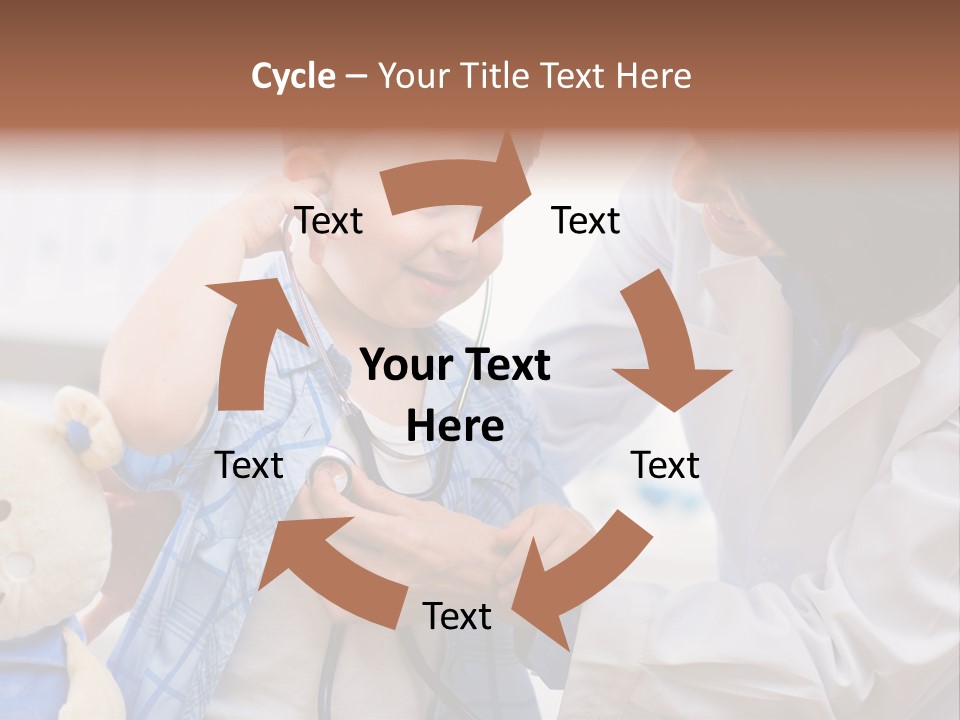 Senior Female Doctor Examining Happy Child, Smiling. PowerPoint Template