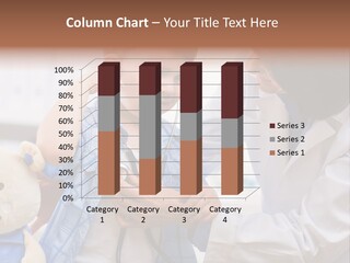 Senior Female Doctor Examining Happy Child, Smiling. PowerPoint Template