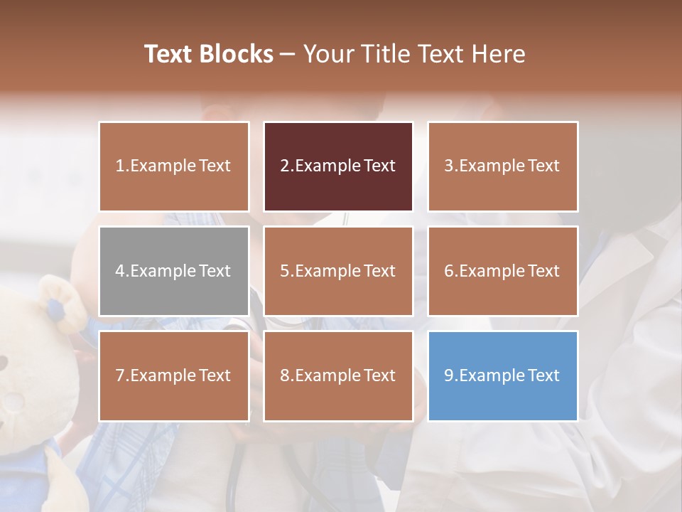 Senior Female Doctor Examining Happy Child, Smiling. PowerPoint Template
