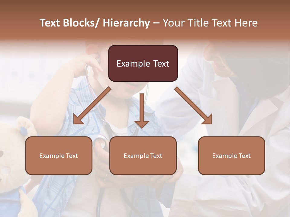 Senior Female Doctor Examining Happy Child, Smiling. PowerPoint Template