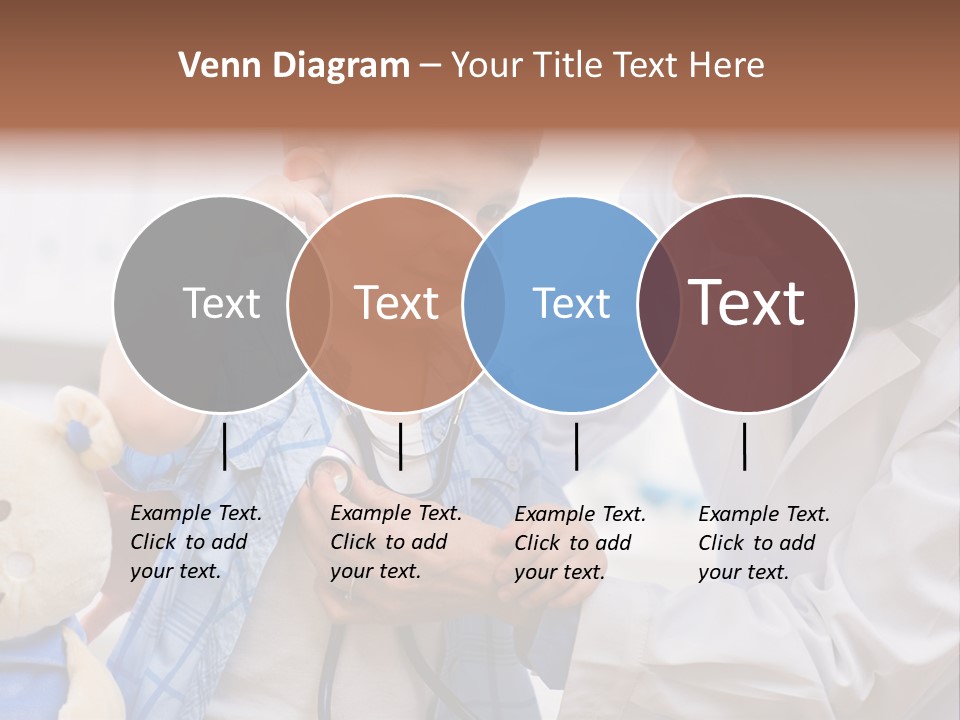 Senior Female Doctor Examining Happy Child, Smiling. PowerPoint Template