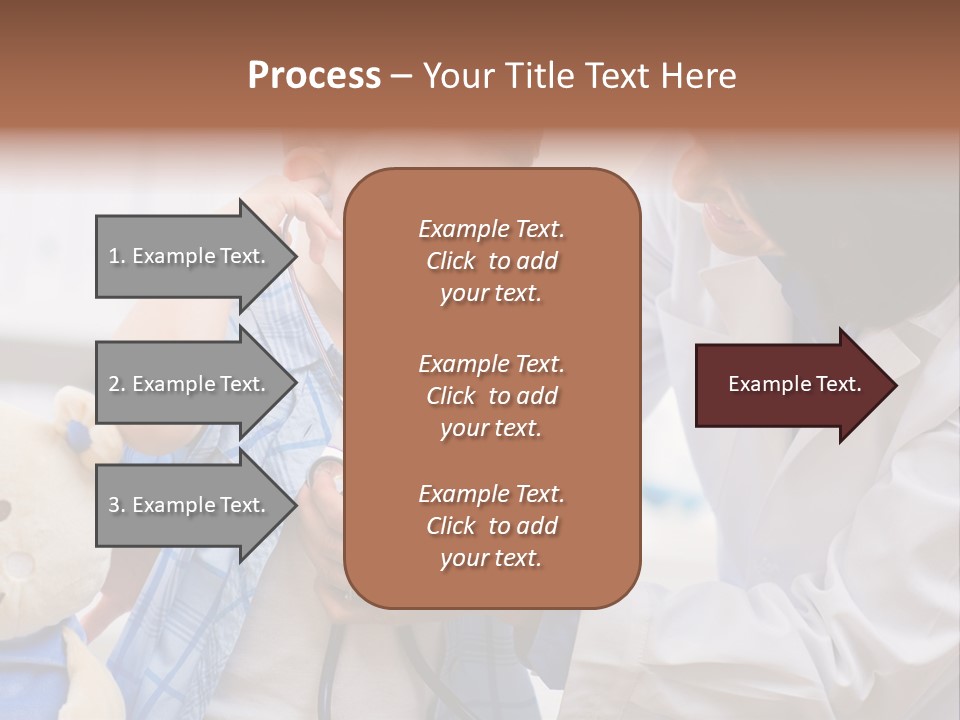 Senior Female Doctor Examining Happy Child, Smiling. PowerPoint Template