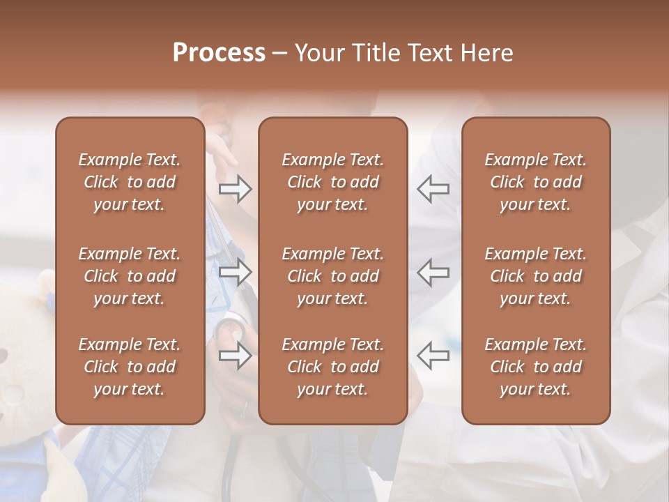 Senior Female Doctor Examining Happy Child, Smiling. PowerPoint Template