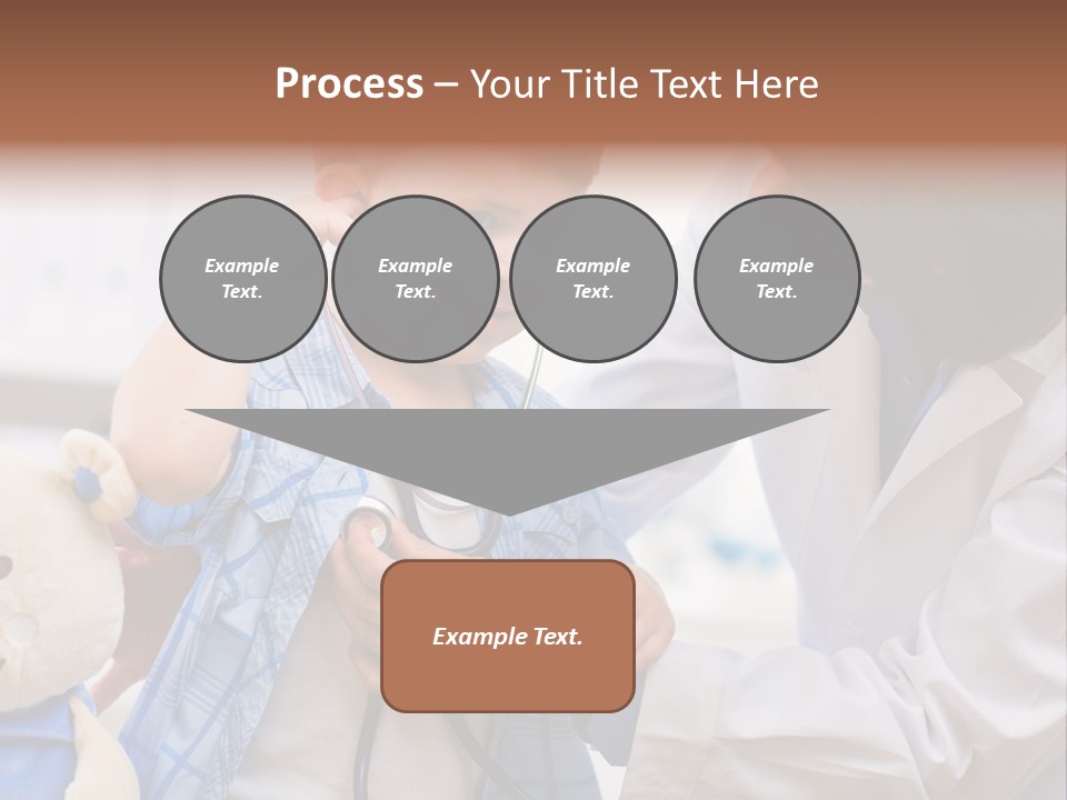 Senior Female Doctor Examining Happy Child, Smiling. PowerPoint Template