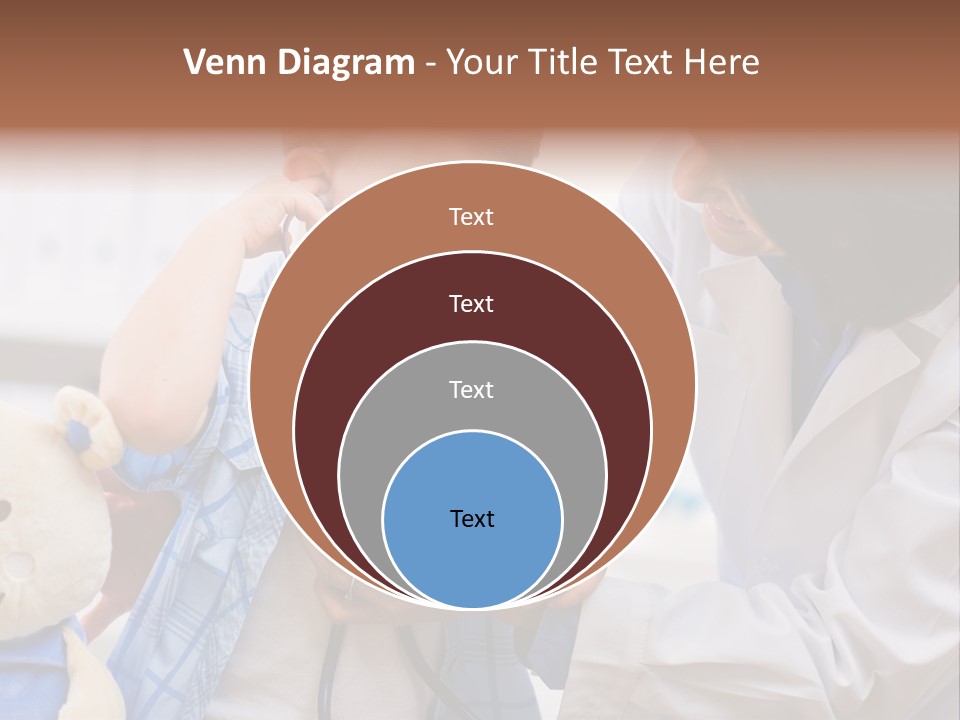 Senior Female Doctor Examining Happy Child, Smiling. PowerPoint Template