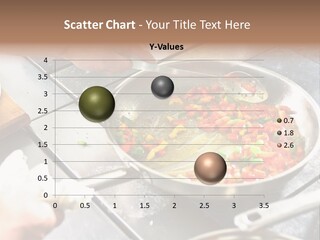 Chef Hands With Frying Pan On Professional Kitchen PowerPoint Template