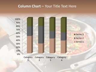 Chef Hands With Frying Pan On Professional Kitchen PowerPoint Template